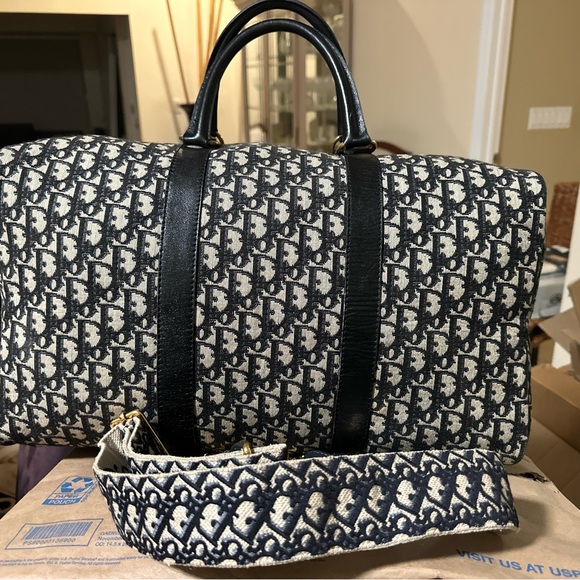 Rare Dior Vintage Trotter Weekender w Unbranded - D I O R Charm:lock Gold - Picture 11 of 11